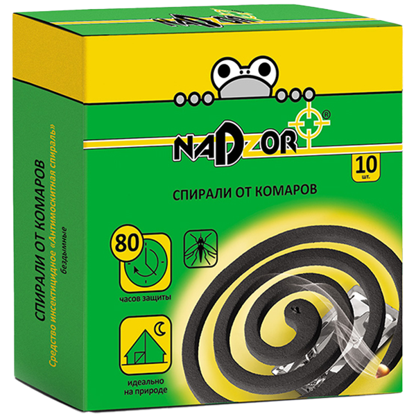 Спирали от комаров NADZOR (10шт) черные в Новом Уренгое