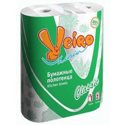Полотенце бумажное 2сл/2шт Veiro Classic Белое в Новом Уренгое