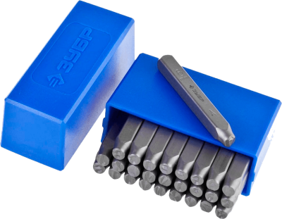 Клейма стальные буквенные ЗУБР латинские 6мм (27 шт.) в Новом Уренгое