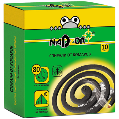 Спирали от комаров NADZOR (10шт) черные в Новом Уренгое