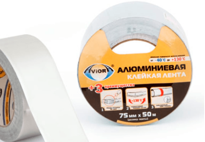 Скотч алюминиевый 75мм*50м (302-051) AVIORA в Новом Уренгое