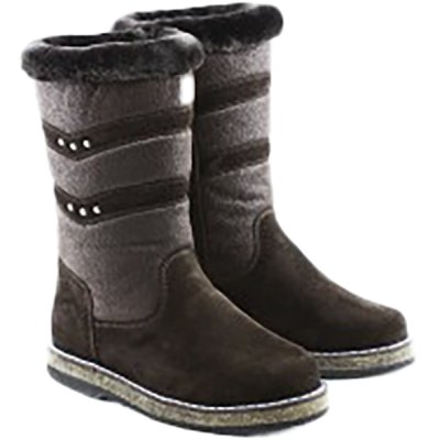 Сапоги нубук женские цв.коричневый, резина/войлок в Новом Уренгое