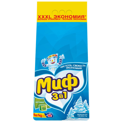Стиральный порошок Миф автомат 9кг в Новом Уренгое